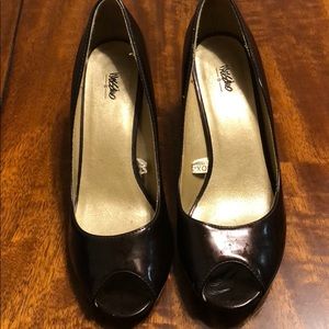 Mossimo Brown Peep Toe 2 inch Shoes